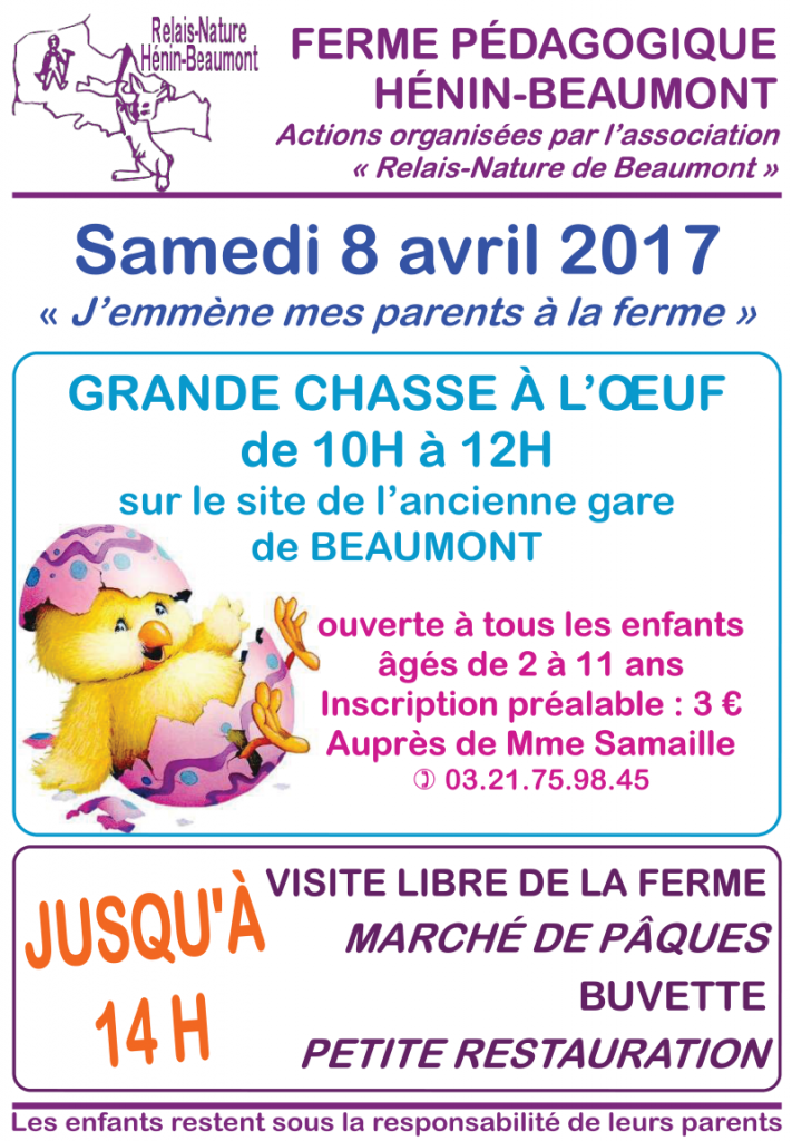 affiche chasse à l'oeuf 2017